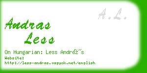 andras less business card